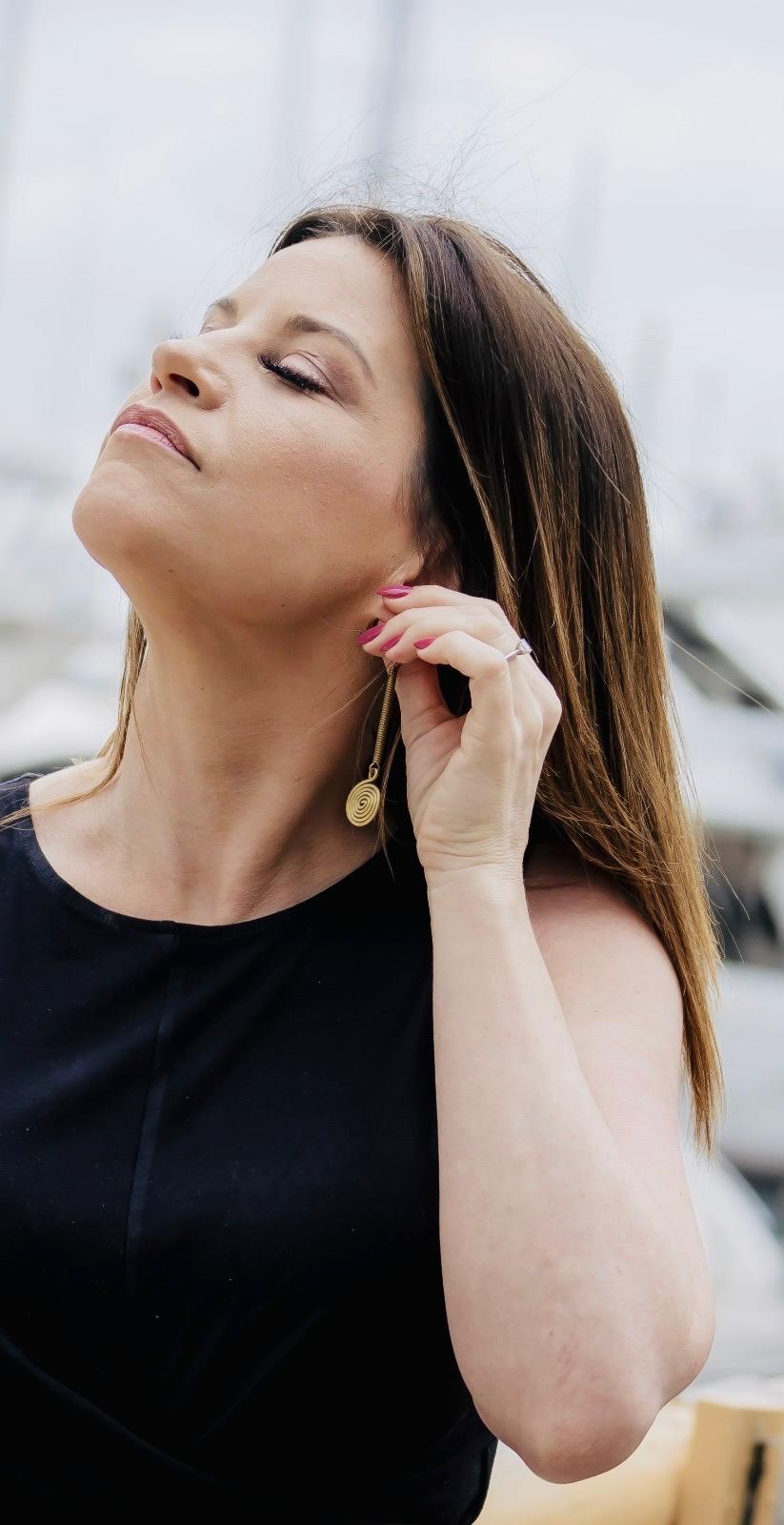 Earrings Brass - Spiral